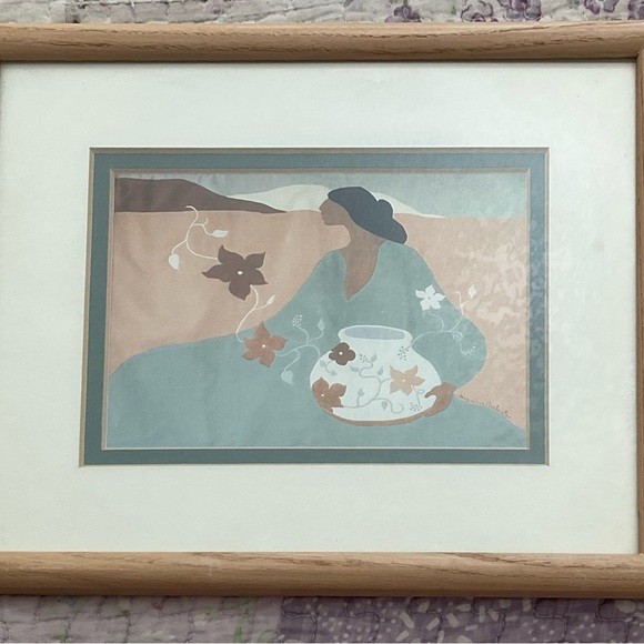 Vintage Jacqueline Rochester Summer Squash Blossom Framed Print - Picture 8 of 8